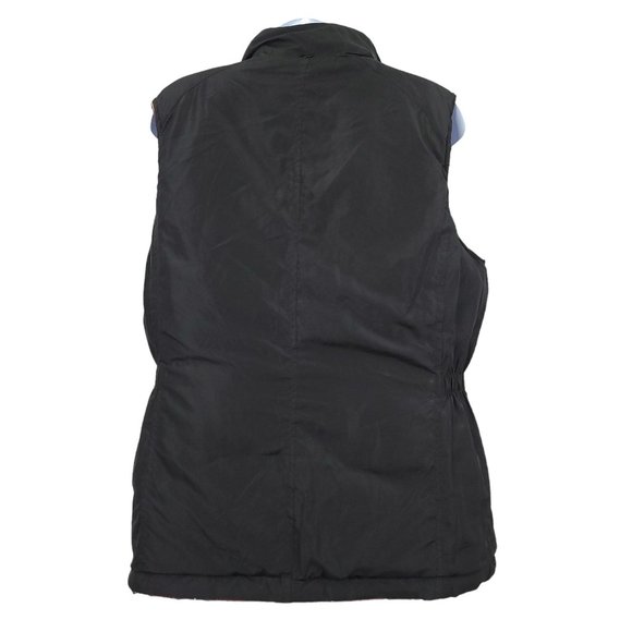 In Style We Trust NY Reversible Zip Puffer Vest Womens M Red Tartan Plaid Black - Picture 10 of 16